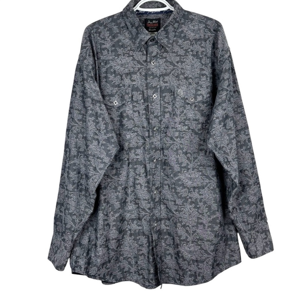 George Strait x Wrangler Troubadour Collection Paisley Pearl Snap Down Shirt XXL